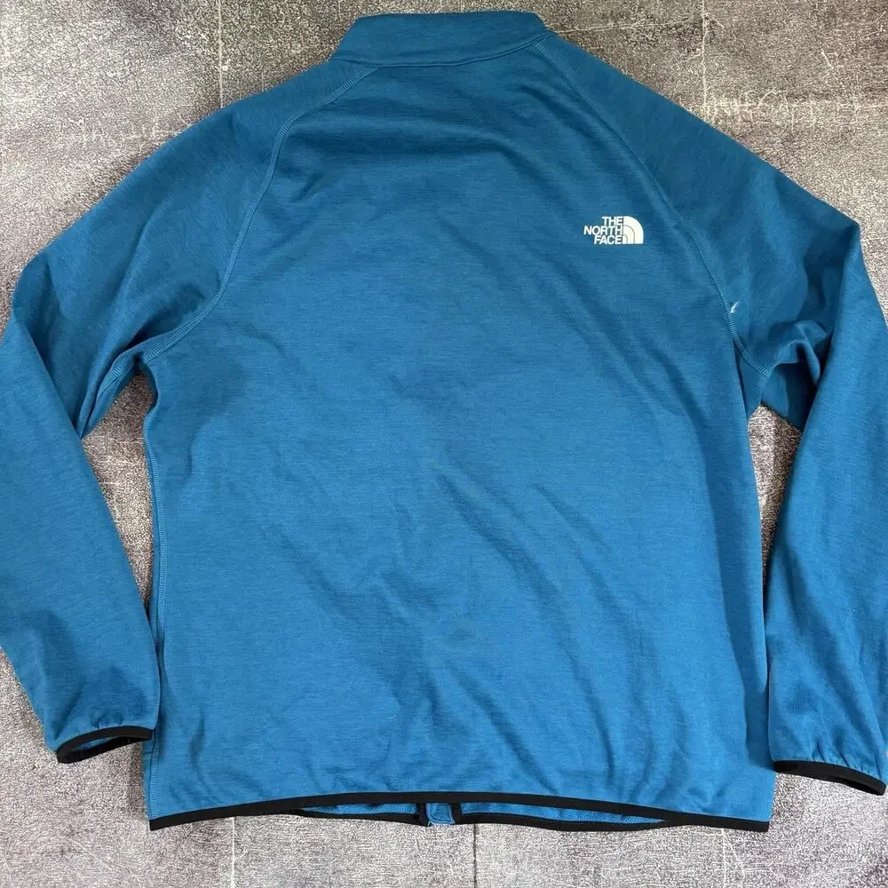 Mens The North Face Canyonlands Banff Blue Full Zip Up Light Fleece Jacket Sz XL